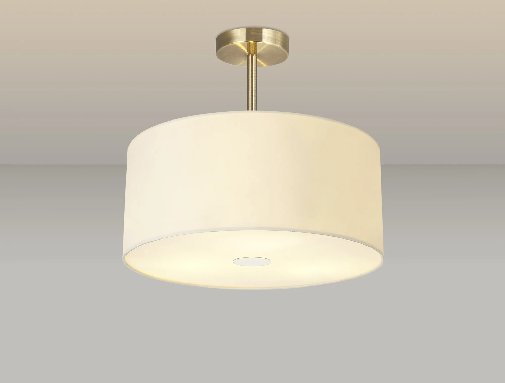 Universal 40cm Frosted Acrylic Diffuser Chrome Centre White D0319  Deco Universal